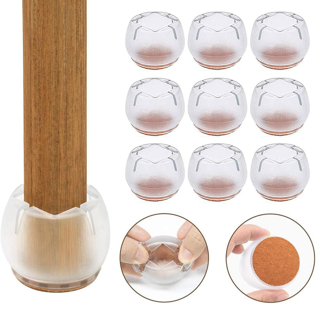 S Square/Round Chair Leg Caps Feet Protector Pads Furniture Table Covers Tool 