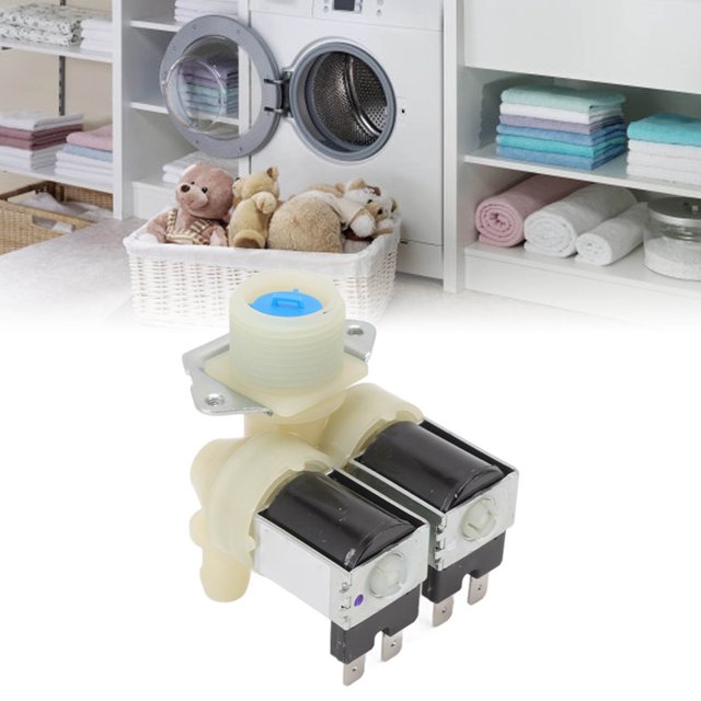 Válvula de entrada de agua válvula de agua para lavadora de doble cabezal ABS fácil de instalar para piezas de reparación ANGGREK Otros