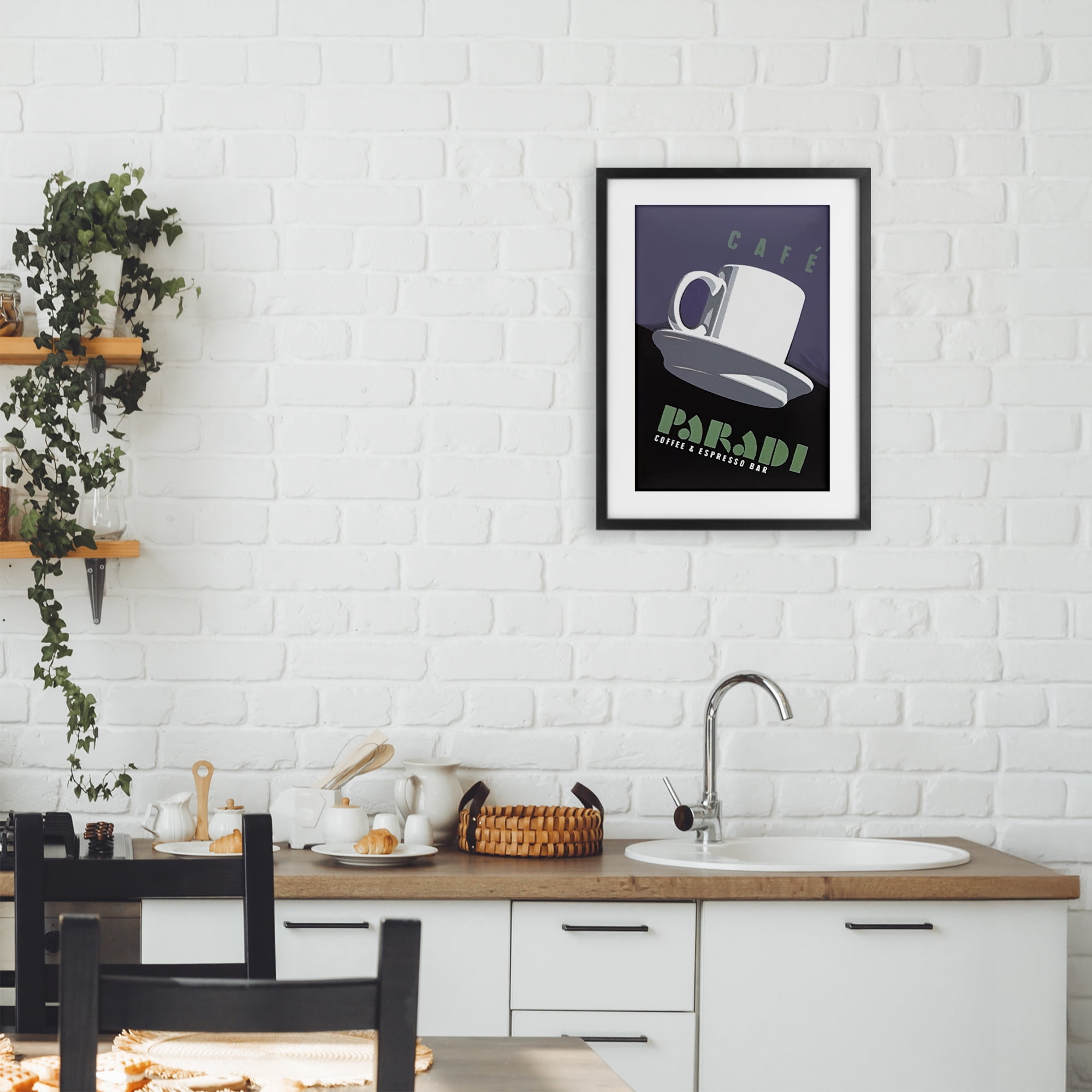 Stupell Industries Paradi Coffee & Espresso Black Framed Print Under Glass, design by Jadei Graphics