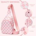 thumbnail image 5 of Lomyolo Sling Bag Crossbody Bag Fanny Pack Women 2025 Cute Chest Bag- Valentines Day Birthday Christmas Gifts for 4 5 6 7 8 9 10 11 12 13 Year Old Teens Daughter - Pink, 5 of 6