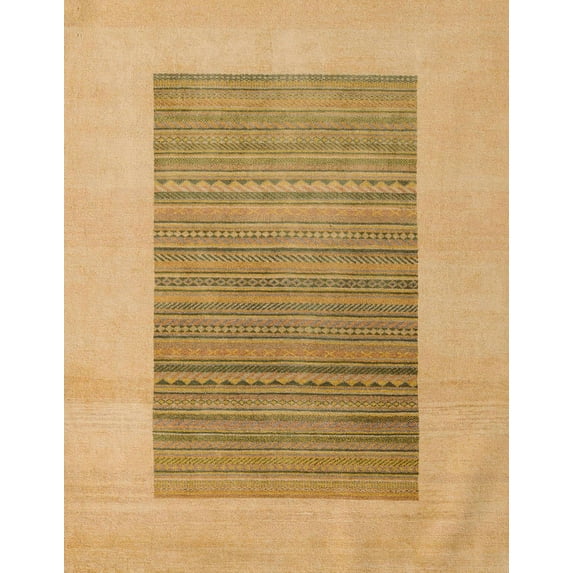 Ahgly Company Machine Washable Indoor Rectangle Abstract Cinnamon Brown Area Rugs, 3' x 5'