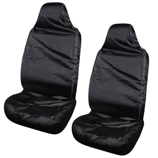 2 fundas para asientos de coche, protector para asientos de coche, fundas impermeables de poliéster para asientos delanteros de coche, funda resistente para asientos de coche de color negro para la