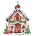 thumbnail image 1 of 5D DIY Con Forma Especial Parcial Cabaña Navidad 30x30cm, 1 of 9