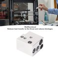 thumbnail image 3 of Hot End Heating Block, Copper Plated Alloy High Temperature Resistant Rugged Hotend Extruder Heater Block  for Model Making, 3 of 7