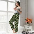 thumbnail image 4 of Uemuo Camouflage Dinosaur Pattern Women's Wide Leg Palazzo Lounge Pants with Pockets Light Weight Loose Comfy Casual Pajama Pants-Medium, 4 of 9