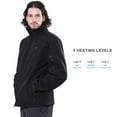 thumbnail image 5 of DEWBU Heated Jacket for Men with Detachable Hood, Soft Shell Heated Coat with 12V Battery Pack, Waterproof Heating Jacket for Winter Outdoor, 5 of 8
