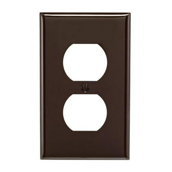 Leviton 80703 Wallplate 1-Gang Duplex Standard Size Nylon - Brown