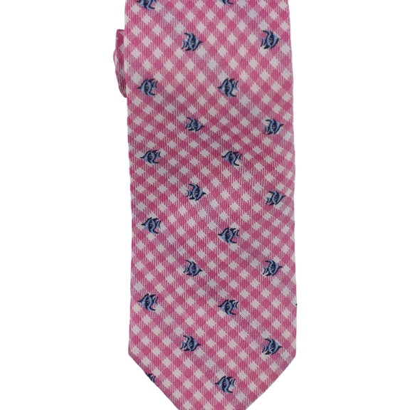 Club Room Mens Fish Self-tied Necktie, Pink, One Size