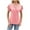 Pink, variant on gakvbuo Summer Tops For Womens Tops Loose Ruffle Short Sleeve Pleated Front V Neck Tunic Tops Dressy Blouses T-Shirts