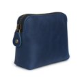 thumbnail image 1 of Set de bolsas cosméticas TheAntiq Blue Leather para mujer y viajes, 1 of 9