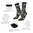 thumbnail image 3 of KLL Watercolor Floral Print Cool Socks Men's Women's Crew Socks Funny Crazy Novelty Stockings, 3 of 6