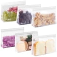 thumbnail image 1 of WWS-6 Pack Sacs à Sandwich Réutilisables Lavables au Lave-Vaisselle, Sacs de Congélation Quart, Sacs de Rangement Alimentaires Réutilisables, Sans BPA, Extra Épais, Étanches, en Silicone, avec Fermeture Éclair pour Collations, Déjeuner, Congélation, 1 of 4