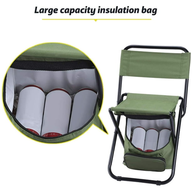 E.FOR.U 3 In 1 Cooler Backpack Chair Foldable Fishing Seat Stool