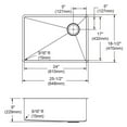 thumbnail image 4 of Elkay Crosstown Stainless Steel 25-1/2" x 18-1/2" x 9", Single Bowl Undermount Sink, 4 of 4