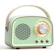 thumbnail image 1 of Altavoz Bluetooth retro, altavoz vintage inalámbrico, altavoz Bluetooth portátil inalámbrico para exteriores compatible con emparejamiento TWS/U-Disk/tarjeta TF/AUX para el hogar, viajes y, 1 of 6