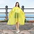 thumbnail image 6 of Yesbay EVA Transparent Hooded Raincoat Adult Unisex Mid-length Poncho with Snap Buttons Waterproof Windproof Hiking Raincoats for Men Women, 6 of 7