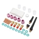 thumbnail image 3 of Juego De Accesorios De Soldadura TIG, 38 Piezas Juego De Accesorios De Soldadura TIG Boquilla De Cerámica Conector De Copa De Vidrio Abrazadera De Electrodo Para WP 17 18 26, 3 of 8