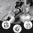 thumbnail image 2 of Pipe Tapping and Threading Tool, 1/2" 3/4" 1" Integrated Internal & External Pvc Pipe Thread Cutting Tool for Electric Drill, Dual-Function Thread Cutter for Plastic Pipes (1/2"+1"), 2 of 8