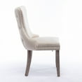 thumbnail image 5 of Newboti Furniture Upholstered Wing-Back Dining Chair with Backstitching Nailhead Trim and Solid Wood Legs,Set of 2, Beige 80286, 5 of 16