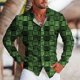 thumbnail image 1 of Camisa para hombre, moda informal, para exteriores, diseño popular, suave, cómoda, con solapa y botones, manga larga, color rojo, 1 of 6