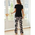 thumbnail image 4 of Avidlove Women's Pajama Set 2 Piece Short Sleeve Pj with Long Floral Print Pants Sleepwear Soft Loungewear, 4 of 7
