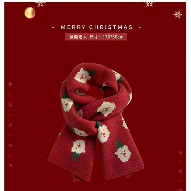 Bufanda cálida de otoño y Navidad para mujer, bonita bufanda elegante a rayas a cuadros para niña, bufanda informal de estilo preppy para fiesta de invierno