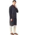 thumbnail image 3 of Sojanya (Since 1958) Silk Silk Blend Navy Kurta & Nehrujacket With White Pyjama Combo, Size 36, 3 of 5