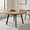 Black,Wood, variant on Resenkos 47.3-inch Round Walnut Wood Grain Dining Table for 4-6 People – Modern Industrial Black Metal Base, Hourglass Frame, MDF Tabletop with Anti-Slip Pads
