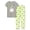 Gray Panda(Short Sleeves & Pants Set), variant on Cute Violet Butterfly Pajamas for Little/Tween Girls – Stripes Summer Outfit Size 10