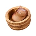 thumbnail image 2 of Figura de mascota de té en miniatura de capibara de arcilla, recuerdo, estatua de animal pequeño, decorativa, linda, 2 of 9