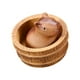 thumbnail image 2 of Figura de mascota de té en miniatura de capibara de arcilla, recuerdo, estatua de animal pequeño, decorativa, linda, 2 of 9