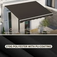 thumbnail image 4 of Outsunny 118" x 98.5" Black Solid Print Retractable Awning, Remote Controlled, 4 of 9