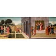 thumbnail image 2 of Master of Apollo and Daphne 14x8 Black Ornate Wood Framed Double Matted Museum Art Print Titled: Susanna and the Elders in the Garden, and the Trial of Susanna Before the Elders (C. 150, 2 of 5