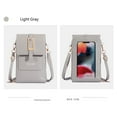 thumbnail image 2 of Hovmgk Women's Touchscreen Purse, Phone Crossbody Bag, Clear Window, Stylish, Multi-Pocket – Perfect for Travel, Shopping, Great for Women, Vacationers, Gray, 2 of 2