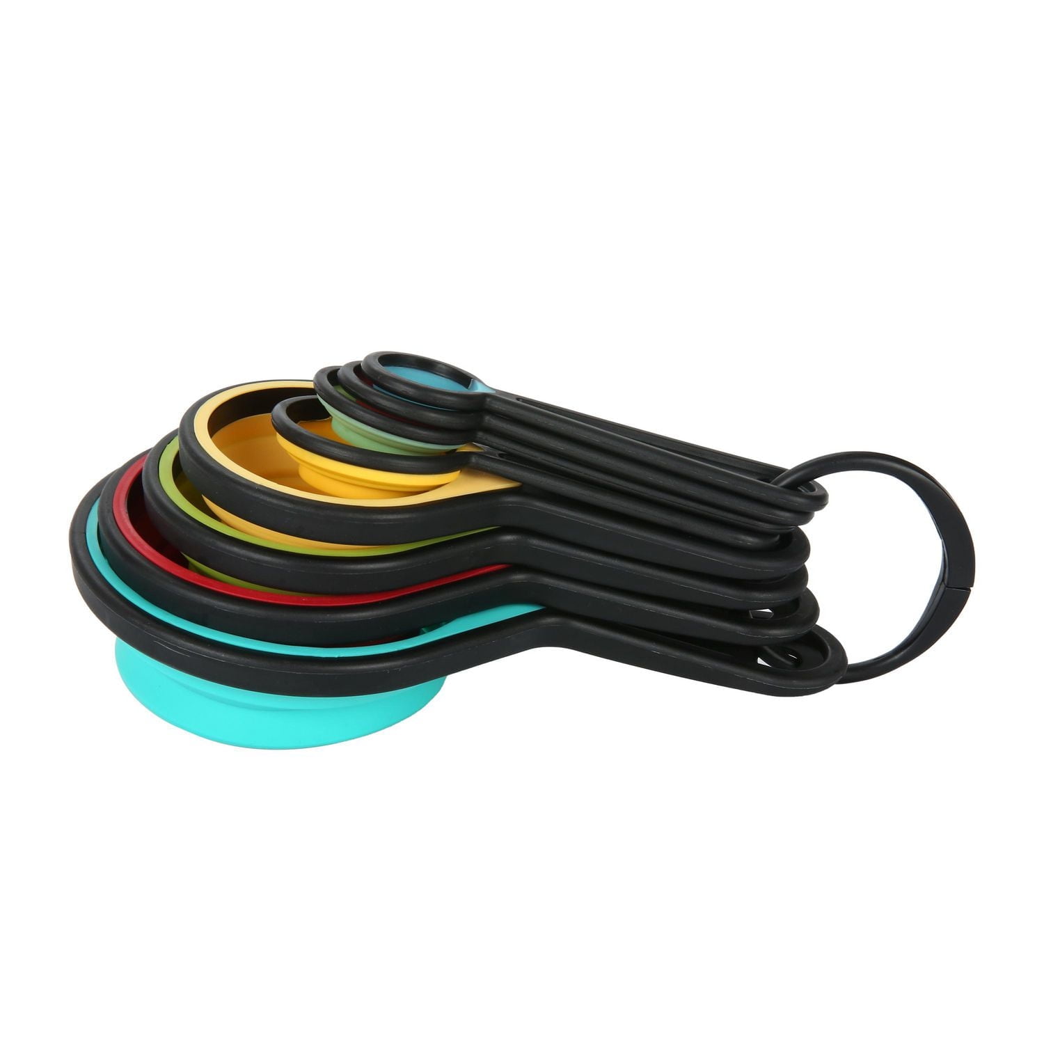 Ensemble de 8 tasses à mesurer et cuillères à mesurer pliables en silicone de Mainstays Ensemble de mesure 8 pièces Mainstays