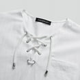 thumbnail image 5 of INCERUN Men's Short Sleeve Tee Tops Lace Up Drawstring Casual Henley T-Shirt, 5 of 8