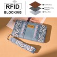 thumbnail image 5 of Wrangler Western Wallet for Women RFID Paisley Wristlet Purse with zipper, Jean, 5 of 7
