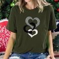 thumbnail image 1 of Meichang T-Shirts de la Saint-Valentin pour Femmes, T-Shirts Graphiques Cœur en Bonbon, Hauts pour Femmes, Manches Courtes, Col Rond, T-Shirts de Printemps, 1 of 6