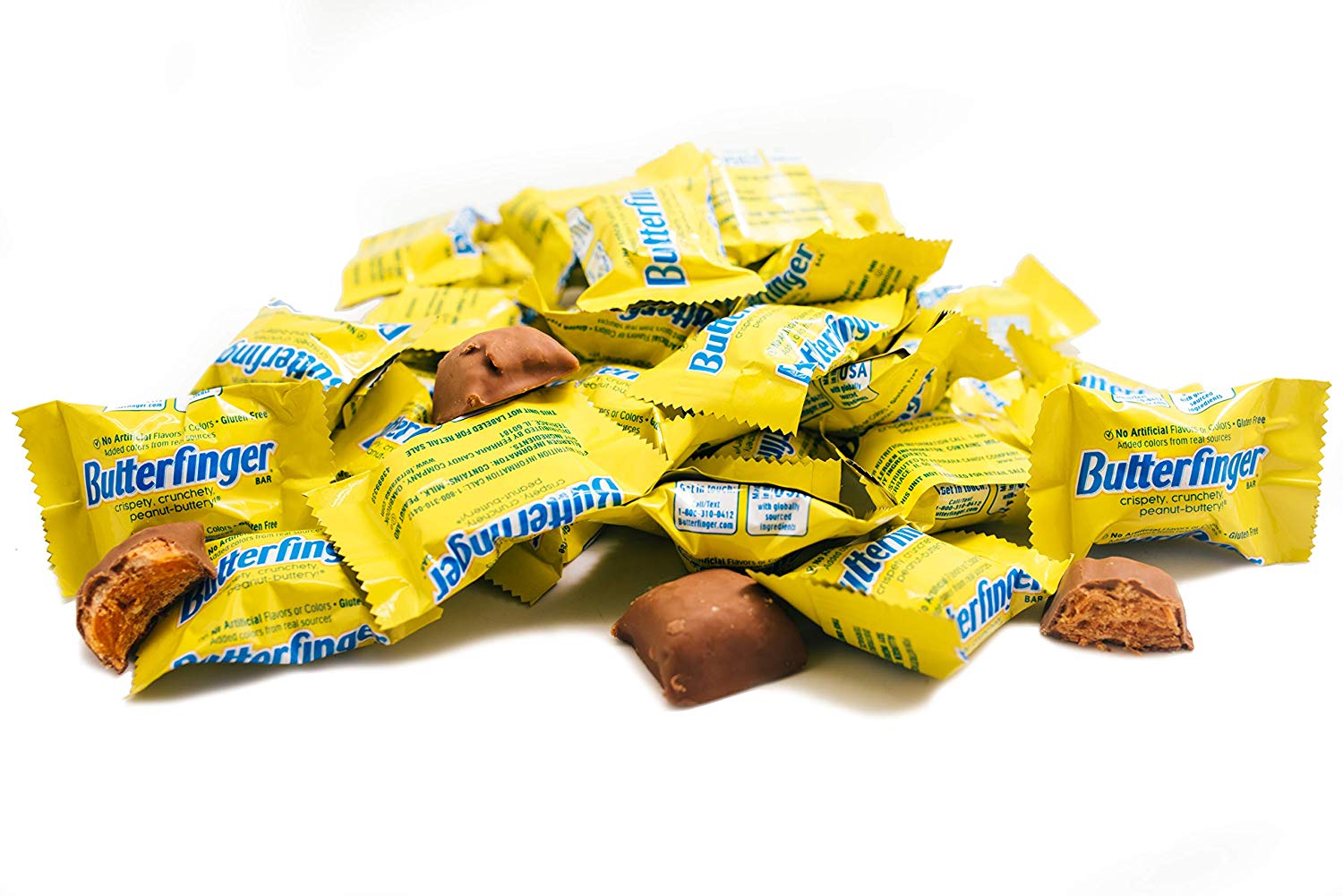 Butterfinger BiteSized Mini Chocolate Bars 2 LB Resealable Stand Up