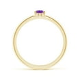 thumbnail image 2 of ANGARA Natural Classic Solitaire Oval Amethyst Promise Ring in 14K Yellow Gold for Women (Size-5x4mm) | February Birthstone, Birthday, Anniversary, Jewelry Gift for Women | Natural Amethyst Ring, 2 of 9