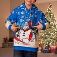 thumbnail image 4 of DHFJKG Pullover Child Toddler Boys Girls Christmas Long Sleeve Cartoon Snowman Prints Warm Hoodie Pullover Tops Kids Round Neck Soft Tops, 4 of 7