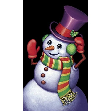 WOWindow Posters Snappy the Snowman Christmas Window Decoration 34.5"x60" Backlit Poster