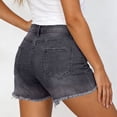 thumbnail image 6 of Wutalume Jeans for Women Denim Shorts Ripped & Distressed, Stretch Slim Fit Jean Shorts for Casual Warm Weather Outings,Gray L, 6 of 6