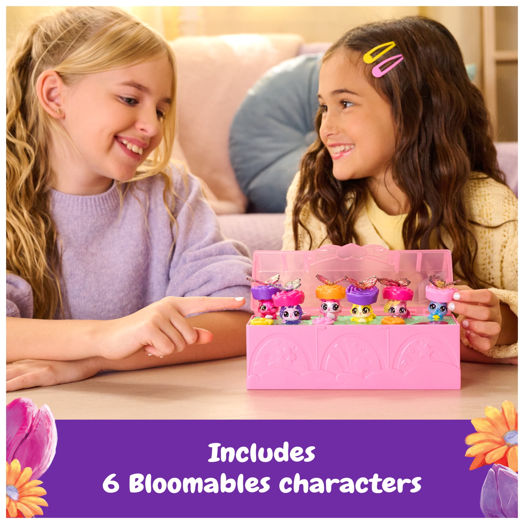 Bloomables by Hatchimals, Bloom Bash with 6 Surprise Figures & over 15 Accessories