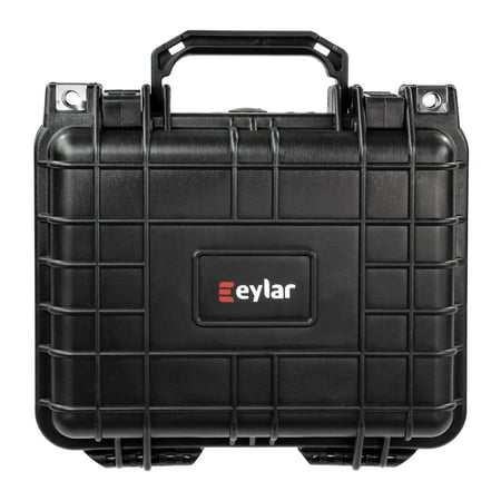 eylar SA00022 Small Waterproof and Shockproof Gear and Camera Hard Case with Foam Insert (Black) SA00022