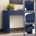 thumbnail image 7 of 54" Narrow Console Table with 2 Drawers, Rounded Curves Long Sofa Table with Hidden Handle, Entryway Table with Fluted Design for Living Room, Navy, 7 of 7