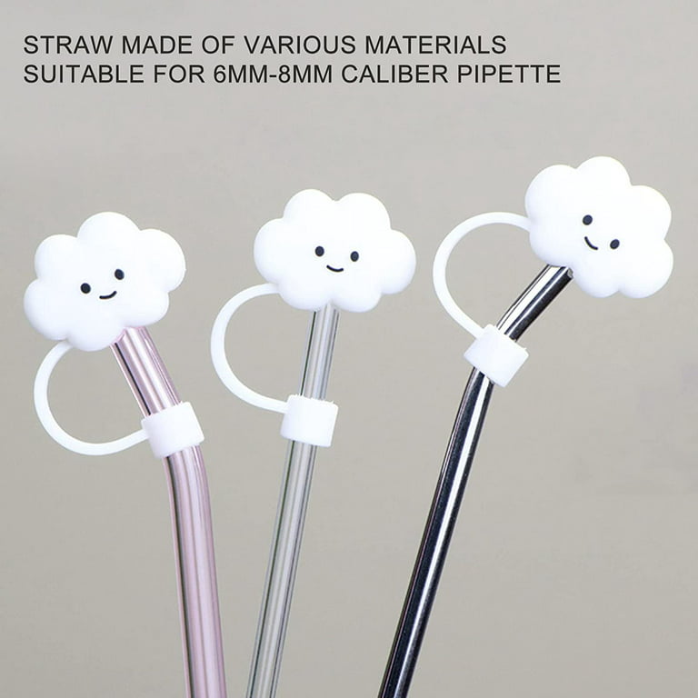 Dripykiaa 20pcs Straw Cover Nurse Straw Covers Medical Silicone Straw Tips  Reusable Drinking Straw Cap Lids Cap Dust-proof Straw Plug for 6-8 mm