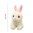 thumbnail image 3 of White Stuffed Rabbit Plush Toy Simulation Cute Animal For Kids 20Cm Height White, 3 of 4