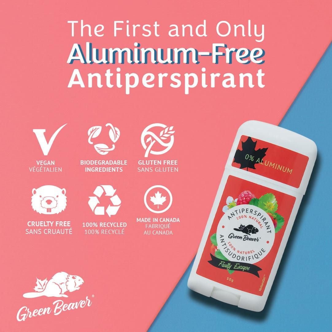 Green Beaver Antisudorifique 100% naturel - Escape Fruité Contenance 50 g