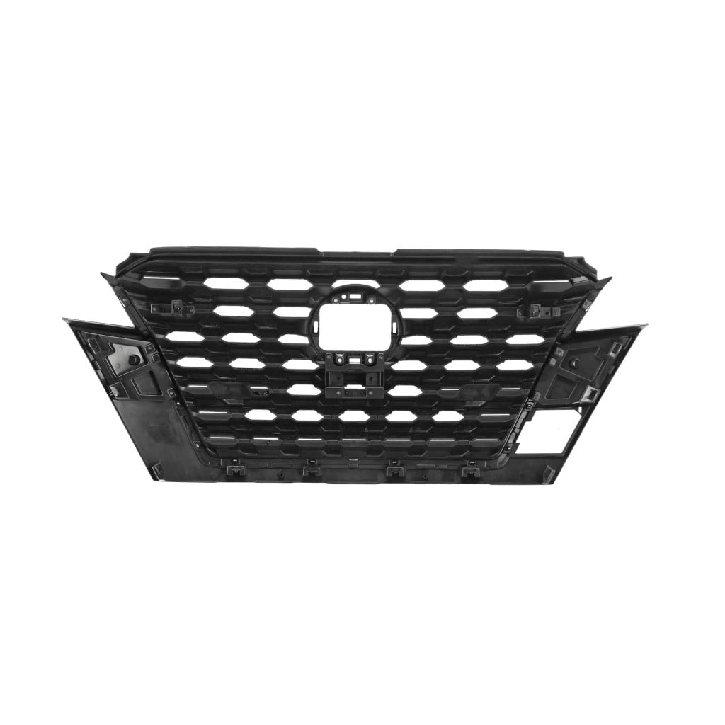 For Nissan Kicks 2021 2022 2023 2024 Grille | Painted Black Shell And Insert | With Chrome Molding | SR Model | Made Of Plastic | Replacement For NI1200325 | 623105R00D